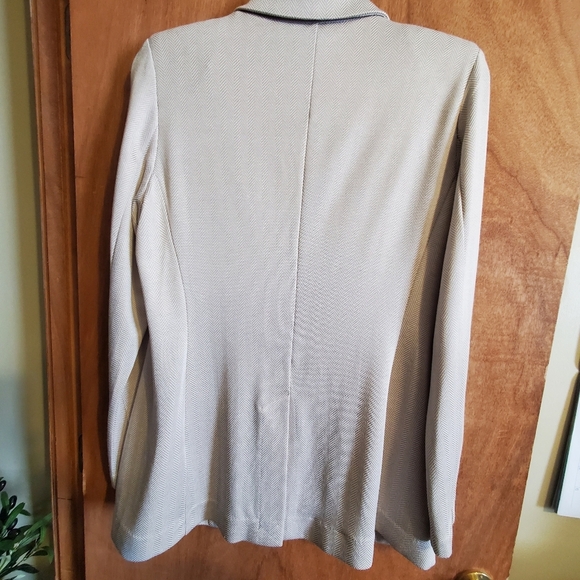 Calvin Klein Cream Blazer . Large. Knit Stretch. - Picture 5 of 8